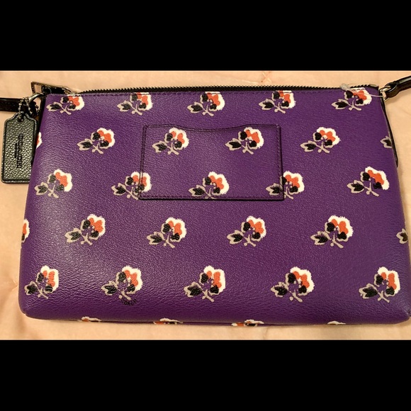 Purple Flowered Cute Crossbody Coach Bag - Picture 8 of 8